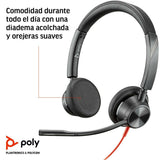 Auriculares con Micrófono Poly 214017-01 Rojo Negro - HAMISHOP07