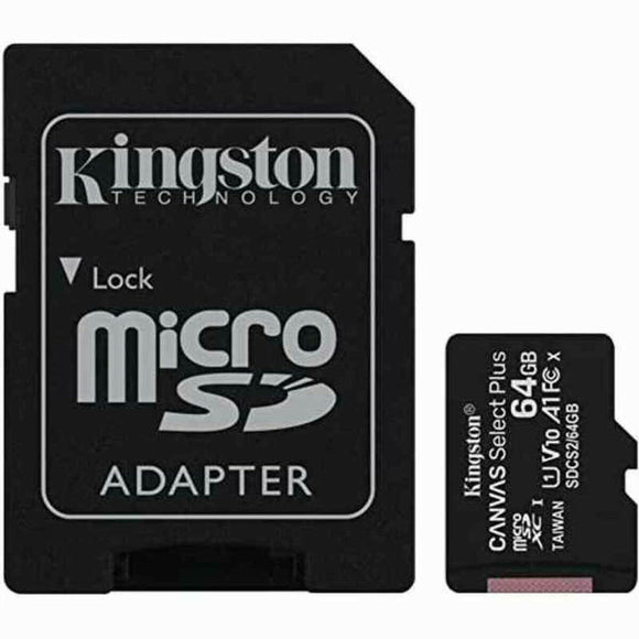 Tarjeta de Memoria Micro SD con Adaptador Kingston SDCS2/64GB 64 GB 64 GB - HAMISHOP07