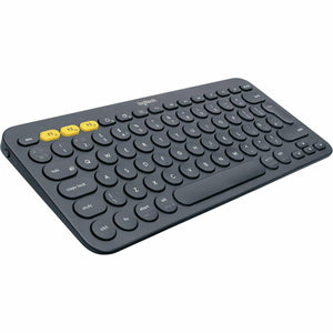 Teclado Logitech 920-007576 Negro Gris Gris oscuro Qwerty Español - HAMISHOP07