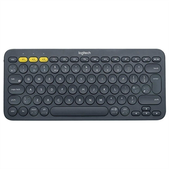 Teclado Logitech 920-007576 Negro Gris Gris oscuro Qwerty Español - HAMISHOP07