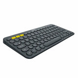 Teclado Logitech 920-007576 Negro Gris Gris oscuro Qwerty Español - HAMISHOP07