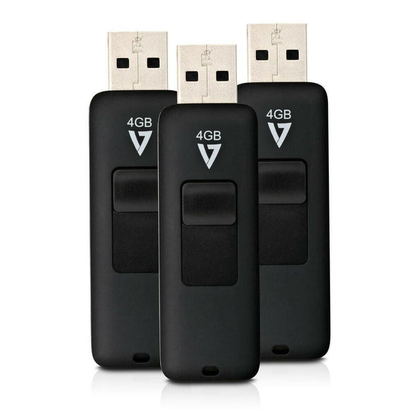 Tarjeta de Memoria Micro SD con Adaptador V7 VF24GAR-3PK-3E Negro 4 GB - HAMISHOP07