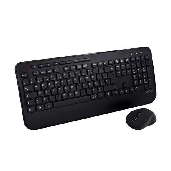 Teclado y Ratón Inalámbrico V7 CKW300FR AZERTY Francés - HAMISHOP07