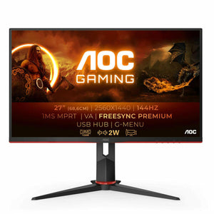 Monitor AOC CQ27G2U/BK 27" LED Curvo Negro VA Flicker free 144 Hz 50-60  Hz