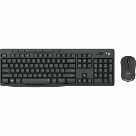 Teclado y Ratón Inalámbrico Logitech MK295 Negro Blanco Gris Portugués - HAMISHOP07