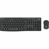 Teclado y Ratón Inalámbrico Logitech MK295 Negro Blanco Gris Portugués - HAMISHOP07