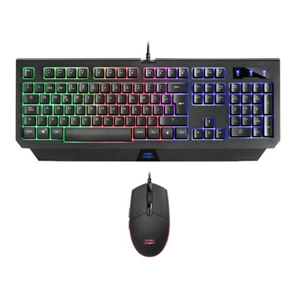 Teclado y Ratón Gaming Mars Gaming MCP100ES RGB USB Qwerty Español - HAMISHOP07