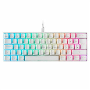 Teclado Mars Gaming MKMINIWBES Qwerty Español RGB Blanco - HAMISHOP07