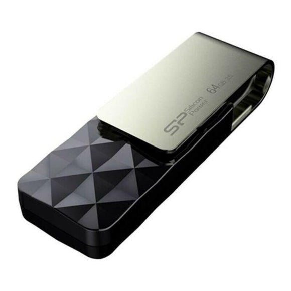 Memoria USB Silicon Power Blaze B30 64 GB Negro - HAMISHOP07