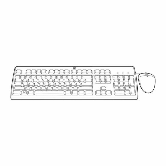 Teclado y Ratón HPE 631348-B21 Negro Español Qwerty Español QWERTY - HAMISHOP07