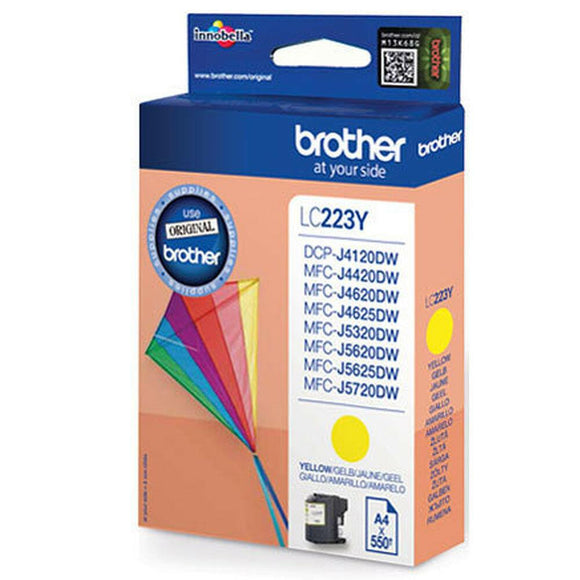 Cartucho de Tinta Original Brother LC223Y Amarillo Negro - HAMISHOP07