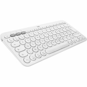 Teclado Bluetooth con Soporte para Tablet Logitech K380 for Mac Multi-Device Azerty Francés Blanco Francés - HAMISHOP07