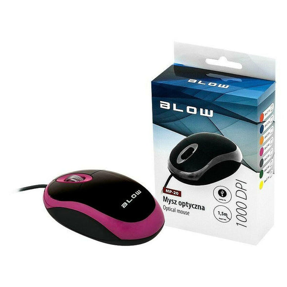 Ratón Óptico Blow MP-20 Negro / Oro rosa - HAMISHOP07