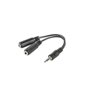 Adaptador Jack 3.5 mm Hembra a Macho Lanberg AD-0024-BK Negro - HAMISHOP07