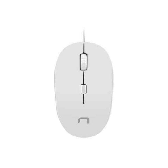 Ratón con Cable y Sensor Óptico Natec Sparrow 1200 DPI Blanco - HAMISHOP07