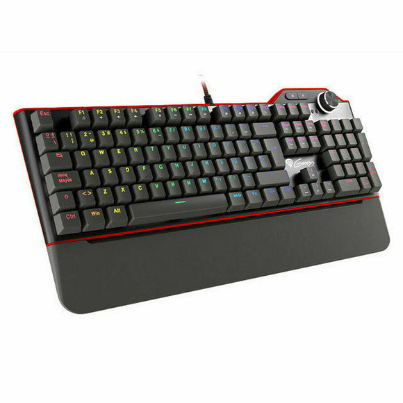 Teclado Gaming Genesis NKG-1793 RGB Negro Negro/Rojo Qwerty Español - HAMISHOP07