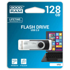 Memoria USB GoodRam UTS2 128 GB Llavero Negro Negro/Plateado 128 GB - HAMISHOP07