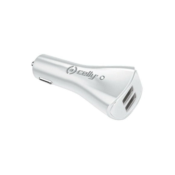 Cargador de Coche Celly CCUSB22W Blanco - HAMISHOP07