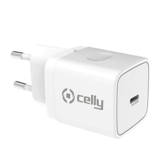 Cargador de Batería Celly TC1USBC30WWH Blanco - HAMISHOP07