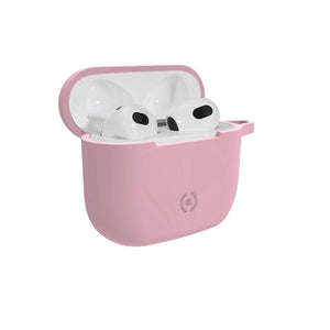 Funda Protectora Celly AIRPODS 3 GEN Auriculares Rosa Silicona - HAMISHOP07