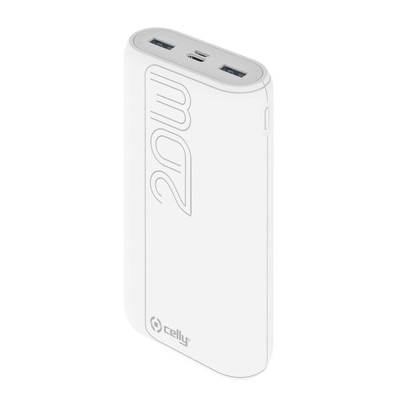 Power Bank Celly 20000 mAh Blanco - HAMISHOP07