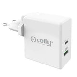 Cargador de Pared 2 en 1 Celly Blanco 30 W - HAMISHOP07