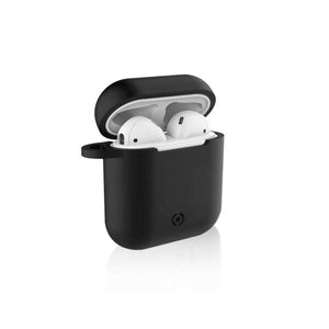 Funda Protectora Celly AIRPODS 1/2 GEN Auriculares Negro Silicona Plástico - HAMISHOP07