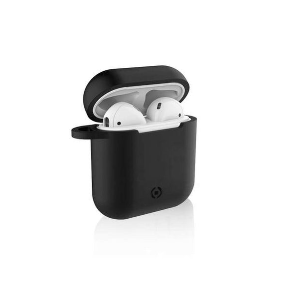 Funda Protectora Celly AIRPODS 1/2 GEN Auriculares Negro Silicona Plástico - HAMISHOP07