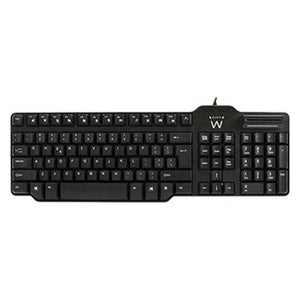 Teclado con Lector Ewent EW3252 DNI Negro - HAMISHOP07