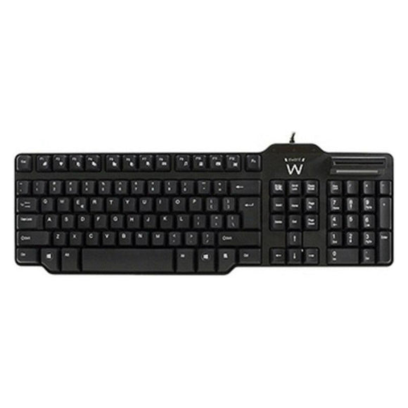 Teclado con Lector Ewent EW3252 DNI Negro - HAMISHOP07