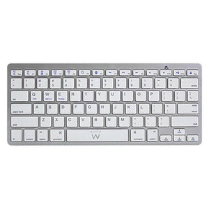 Teclado Bluetooth Ewent EW3161 Blanco Plateado QWERTY - HAMISHOP07