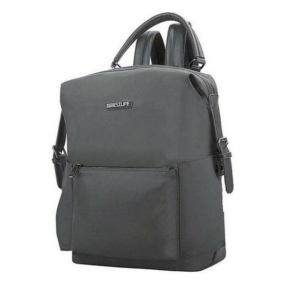 Mochila para Tablet Bestlife PU LAMINATED 13,3'' Gris oscuro 28 x 38 x 15 cm - HAMISHOP07