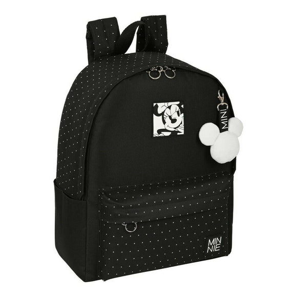 Mochila para Portátil Safta Minnie Mouse Blanco Negro 31 x 16 x 40 cm - HAMISHOP07