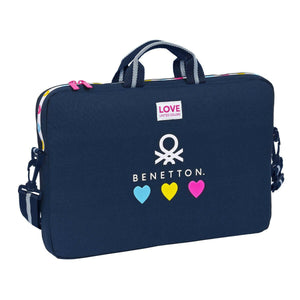 Maletín para Portátil Benetton Love Azul marino (40 x 27 x 4 cm) - HAMISHOP07