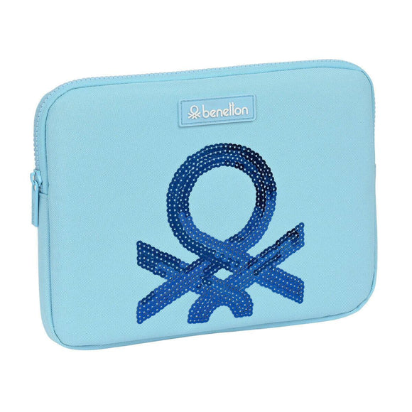 Funda para Portátil Benetton Sequins Azul claro (31 x 23 x 2 cm) - HAMISHOP07