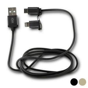 Cable USB a Micro USB y Lightning KSIX - HAMISHOP07