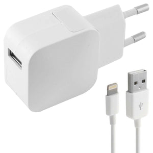 Cargador de Pared +Cable Lightning MFI KSIX Apple-compatible 2.4A USB iPhone - HAMISHOP07