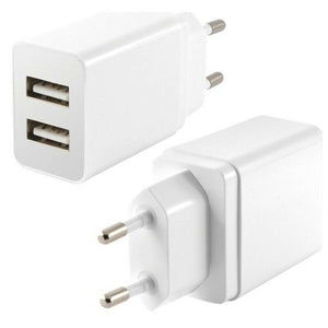 Cargador de Pared KSIX 2 USB 2.4A Blanco - HAMISHOP07