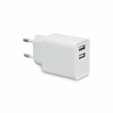 Cargador de Pared KSIX 2 USB 2.4A Blanco - HAMISHOP07