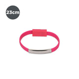 Pulsera Cable Micro USB Contact 23 cm Rosa - HAMISHOP07