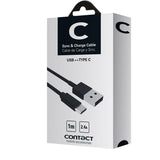 Cable USB A a USB C Contact (1 m) Negro - HAMISHOP07