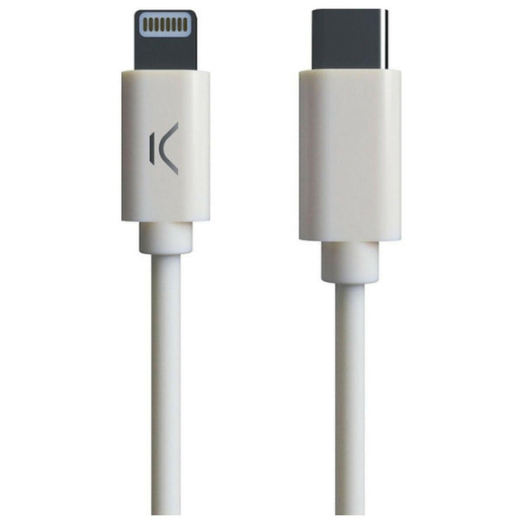 Cable USB-C a Lightning KSIX MFI (1 m) Blanco - HAMISHOP07