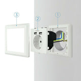 Enchufe Pared con 2 Puertos USB NANOCABLE 10.35.0010 5V/2.4A - HAMISHOP07