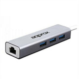 Adaptador de Red approx! APPC07GHUB LAN 10/100/1000 USB 3.0 Gris - HAMISHOP07