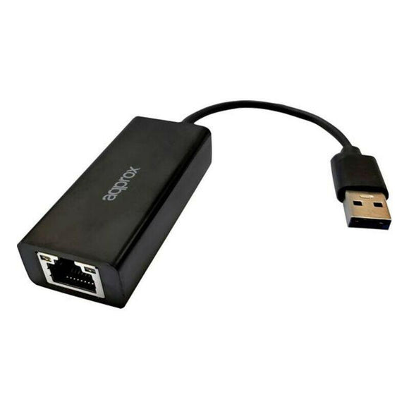 Adaptador Ethernet a USB 2.0 approx! APPC07V3 10/100 Negro - HAMISHOP07