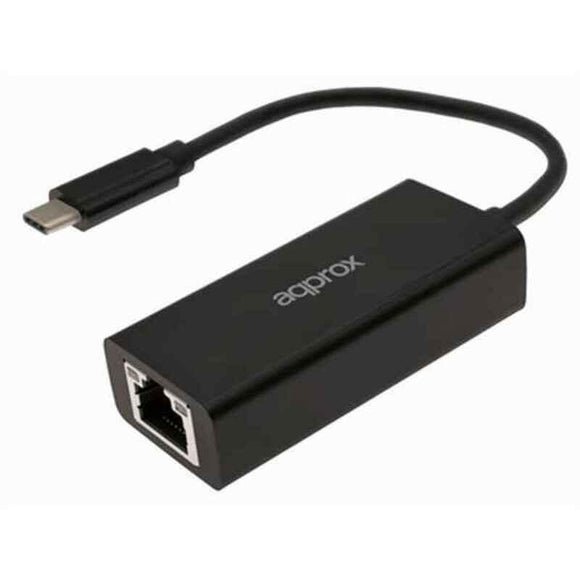 Adaptador de Red approx! APPC43 USB C Gigabit Ethernet Negro - HAMISHOP07