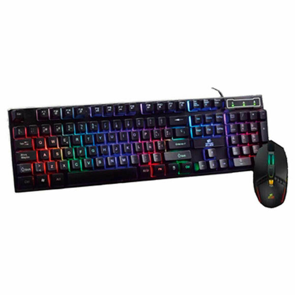 Teclado y Ratón Gaming ELBE PTR103G Negro - HAMISHOP07