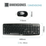 Teclado y Ratón iggual COM-CK-BASIC QWERTY USB - HAMISHOP07