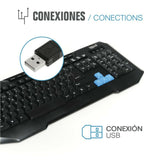 Teclado iggual CK-4BLUE-116T Negro - HAMISHOP07