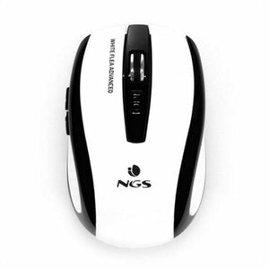 Ratón Inalámbrico Óptico NGS White Flea Advanced 800/1600 dpi Blanco/Negro - HAMISHOP07